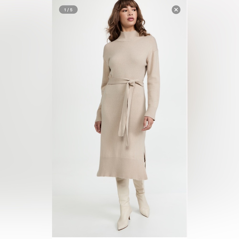 Rails Belted Mila Tan Sweater Dress